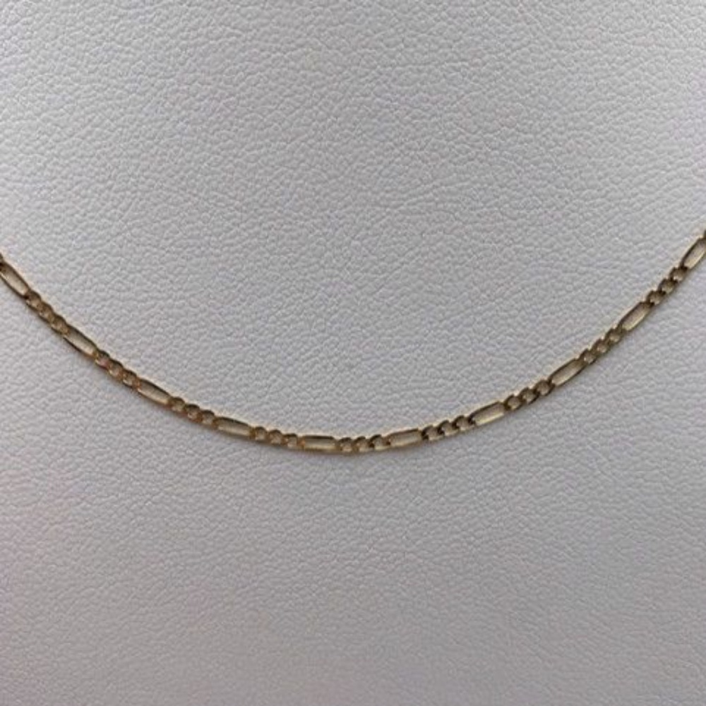 10K Yellow Gold, 1.5mm Figaro Chain 16"
